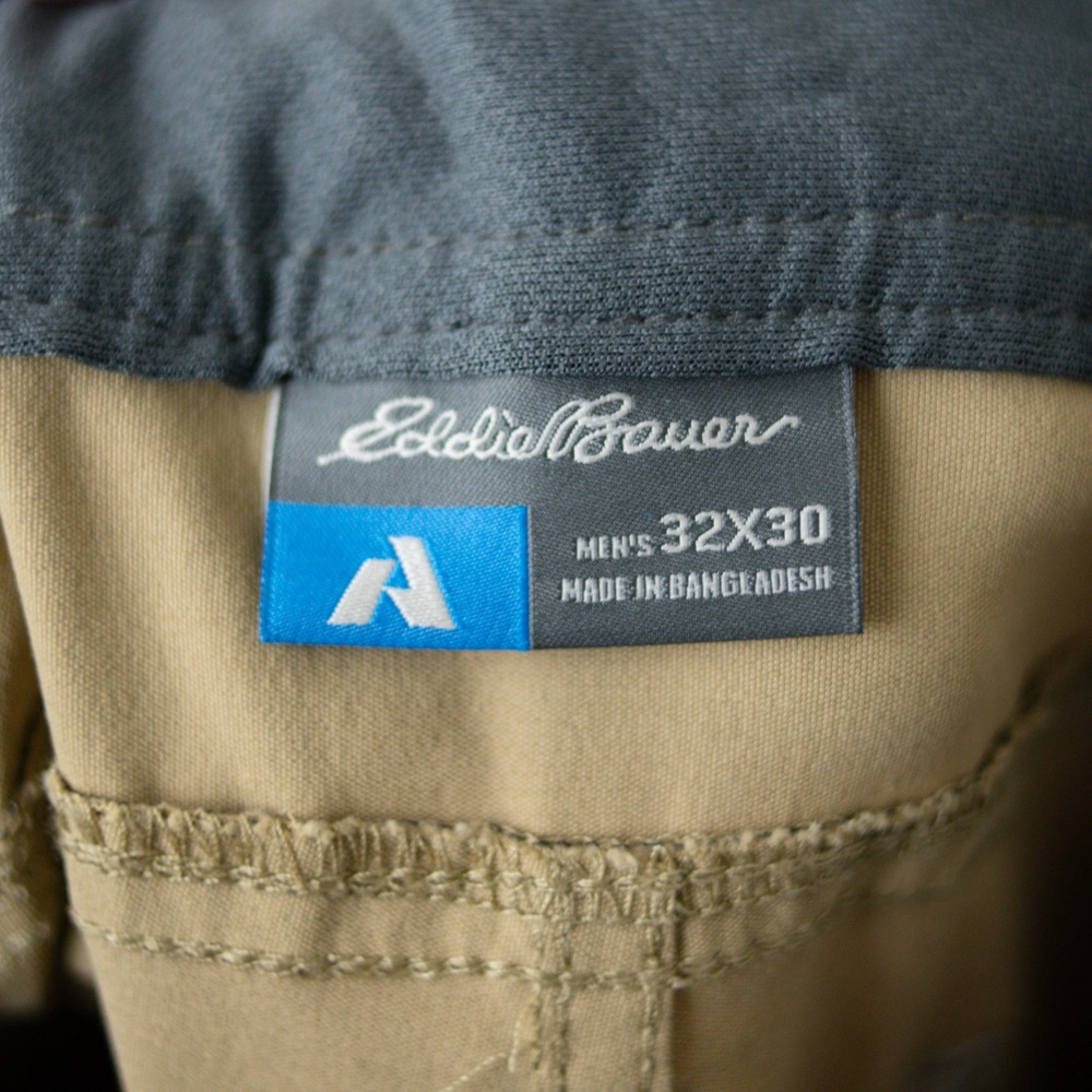 Eddie Bauer Ascend Pants Mens 32x30 Tan Hiking Outdoors Gorpcore Hiking Cargo - Picture 2 of 12